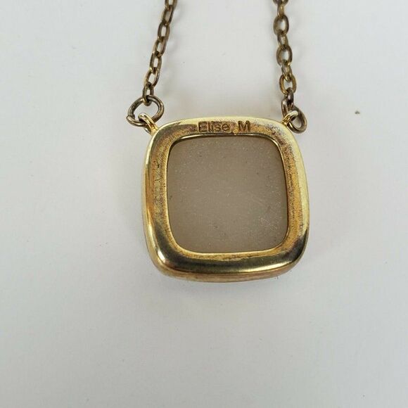 Elise M Crystal Geode Druzy White Pendant Necklace‎ - Picture 7 of 12